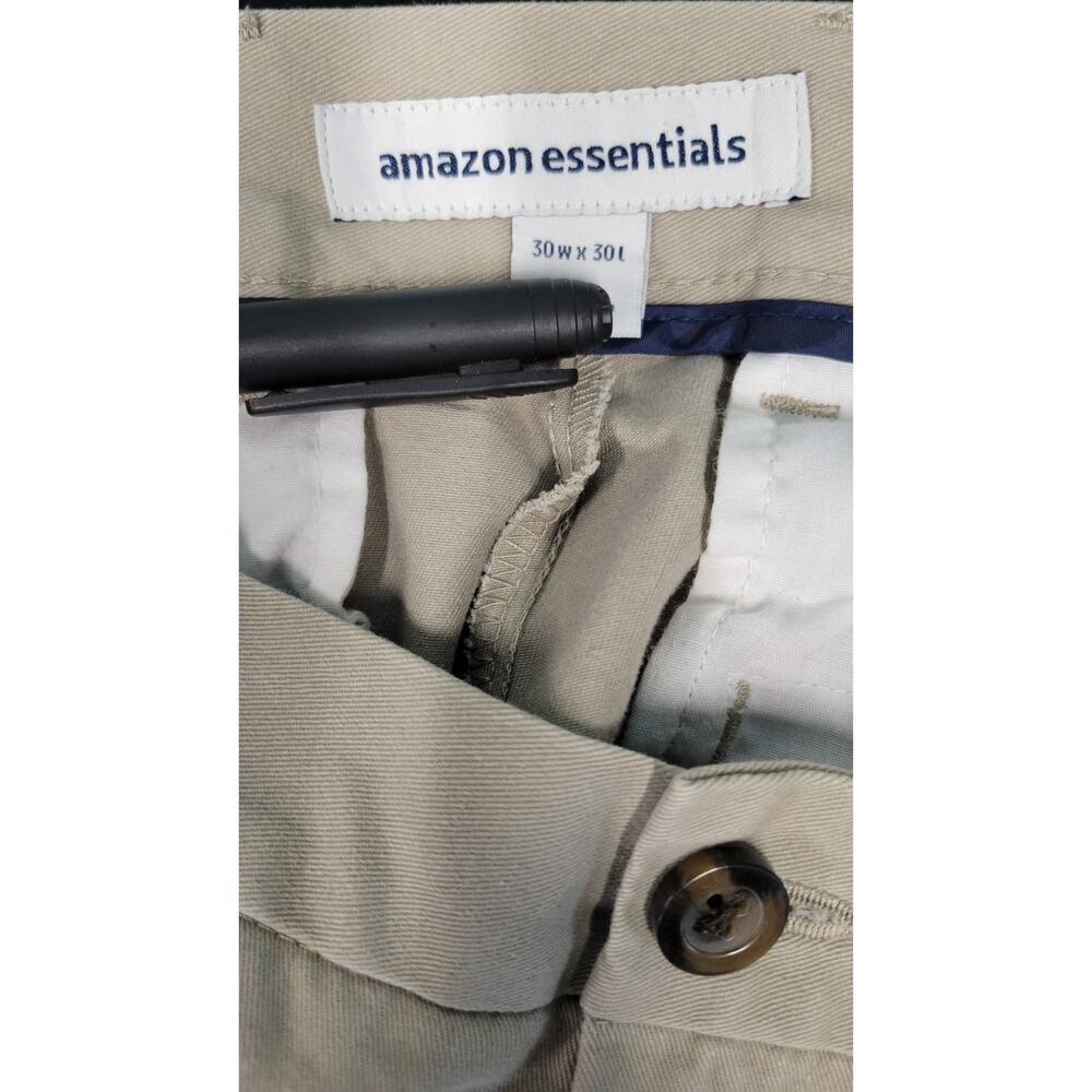 Amazon Essentials  Mens Size Slim 30 W 30L Khaki Pants - Picture 6 of 6